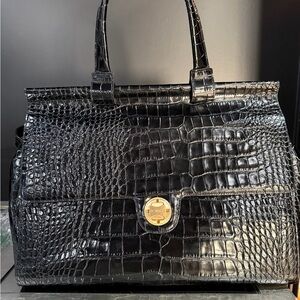 Jemma Emma 39 Black Croc Travel Work bag